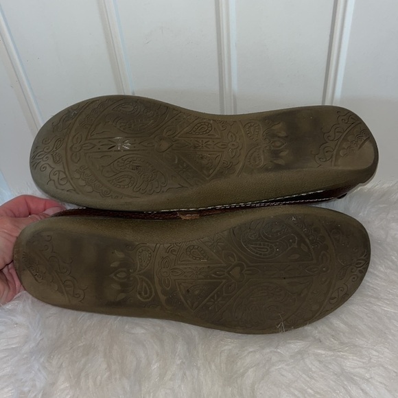 Lucky brand vintage cute comfy red brown y2K boho Mary Jane buckle shoe size 9 - Picture 9 of 13